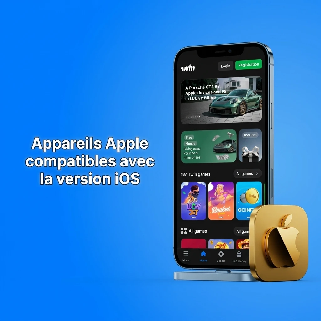Appareils Apple compatibles avec la PWA 1win sur iOS 13+, incluant iPhone et iPad testés et approuvés