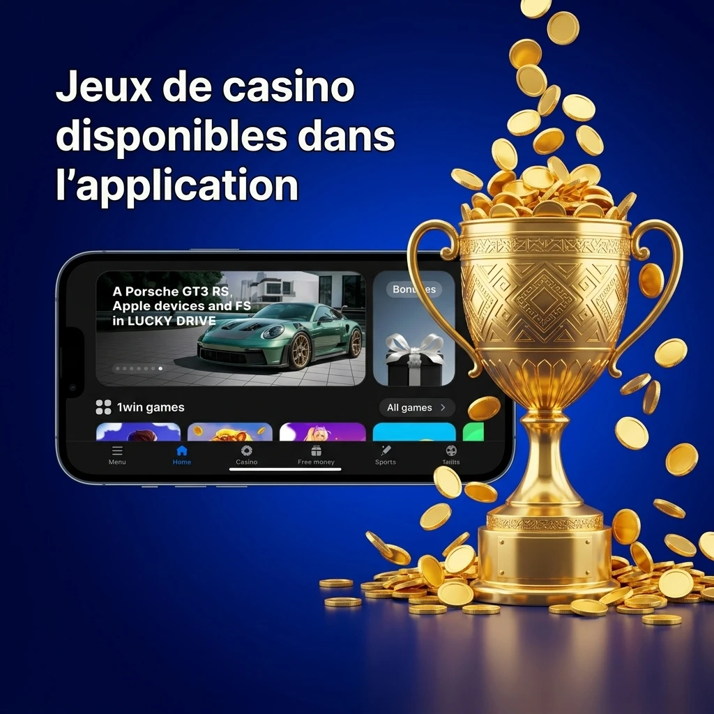 Jeux de casino 1win : machines à sous, blackjack, roulette en direct et jackpots progressifs disponibles sur l'appli