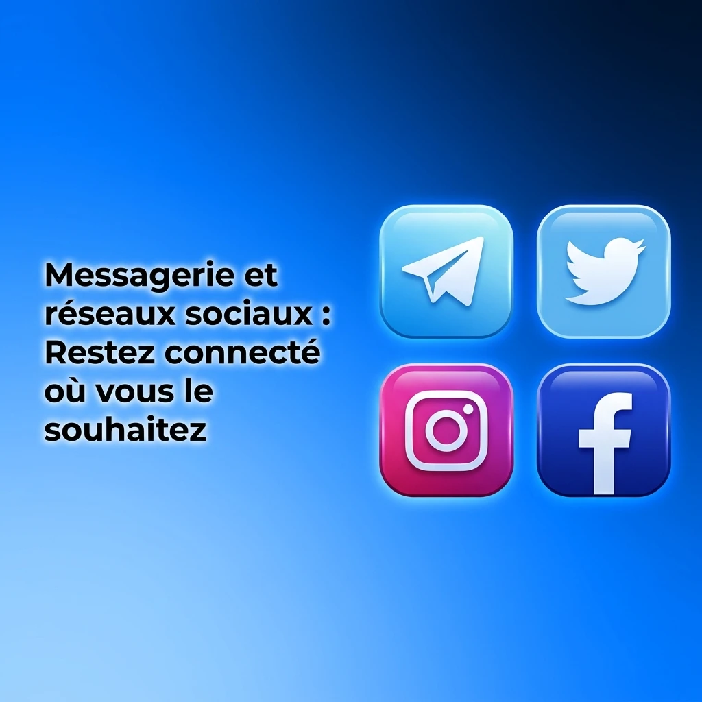 Icônes de messagerie Telegram WhatsApp Twitter Facebook pour contacter le support 1win sur réseaux sociaux
