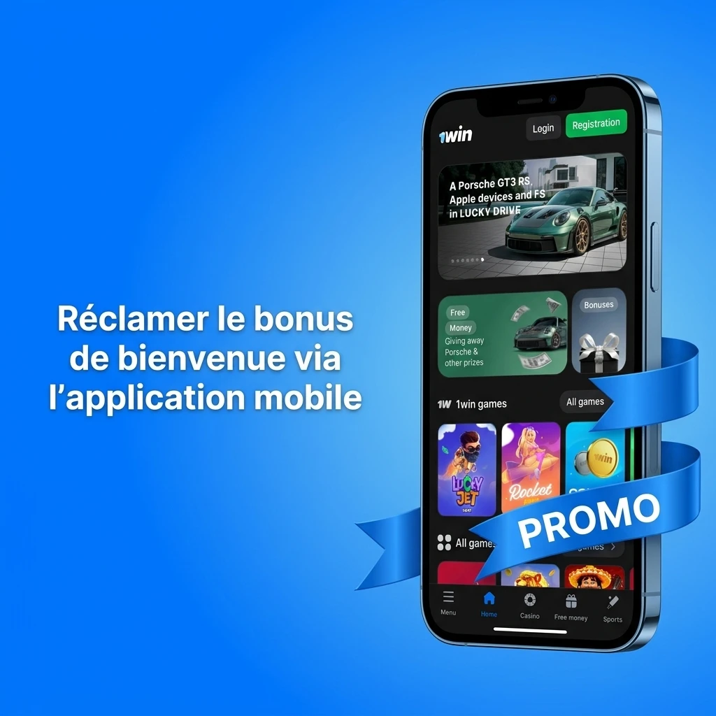 Application mobile 1win sur iOS et Android pour réclamer le bonus de bienvenue en quelques étapes simples
