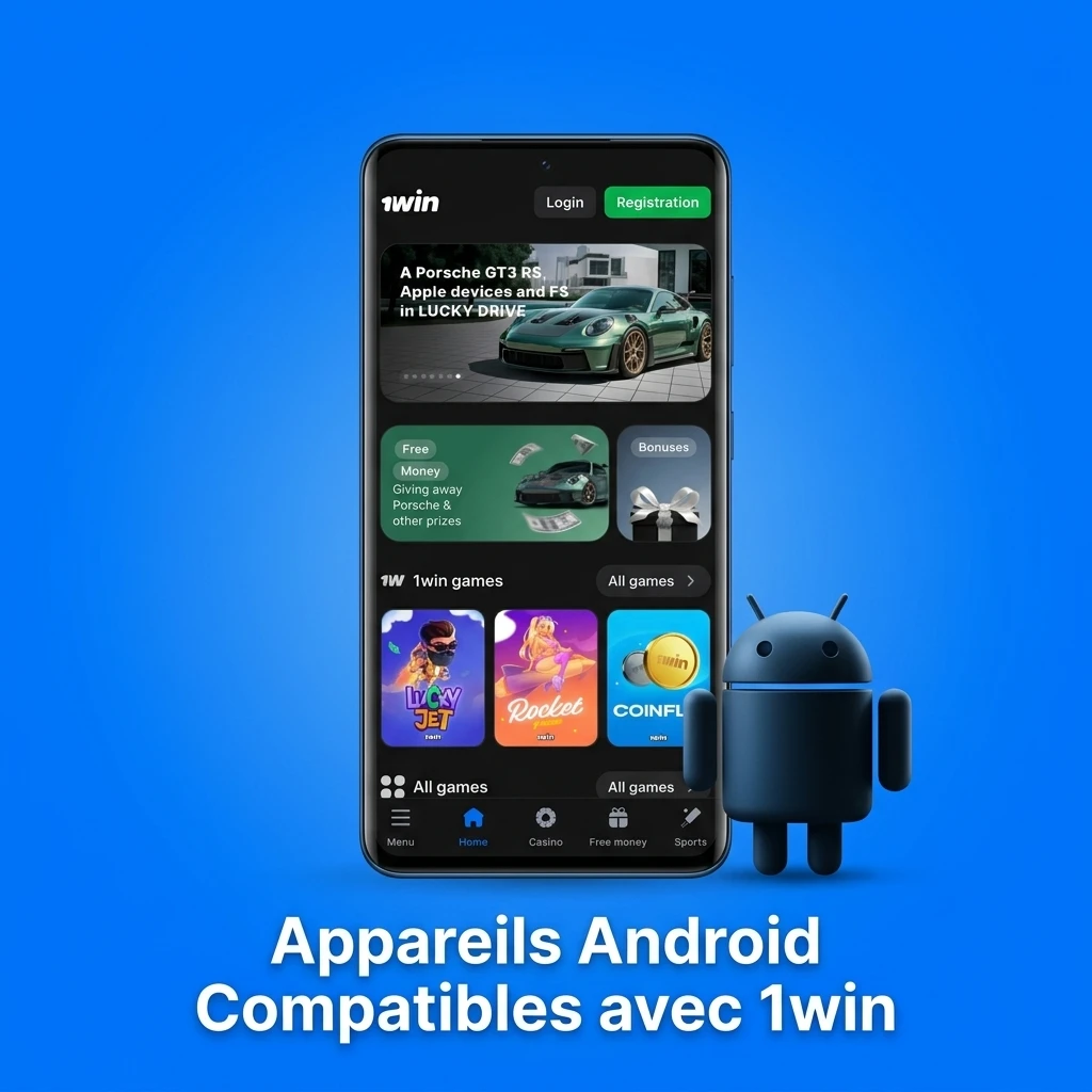 Appareils Android compatibles avec 1win : Samsung, Google Pixel, Xiaomi et plus, sous Android 5.0+