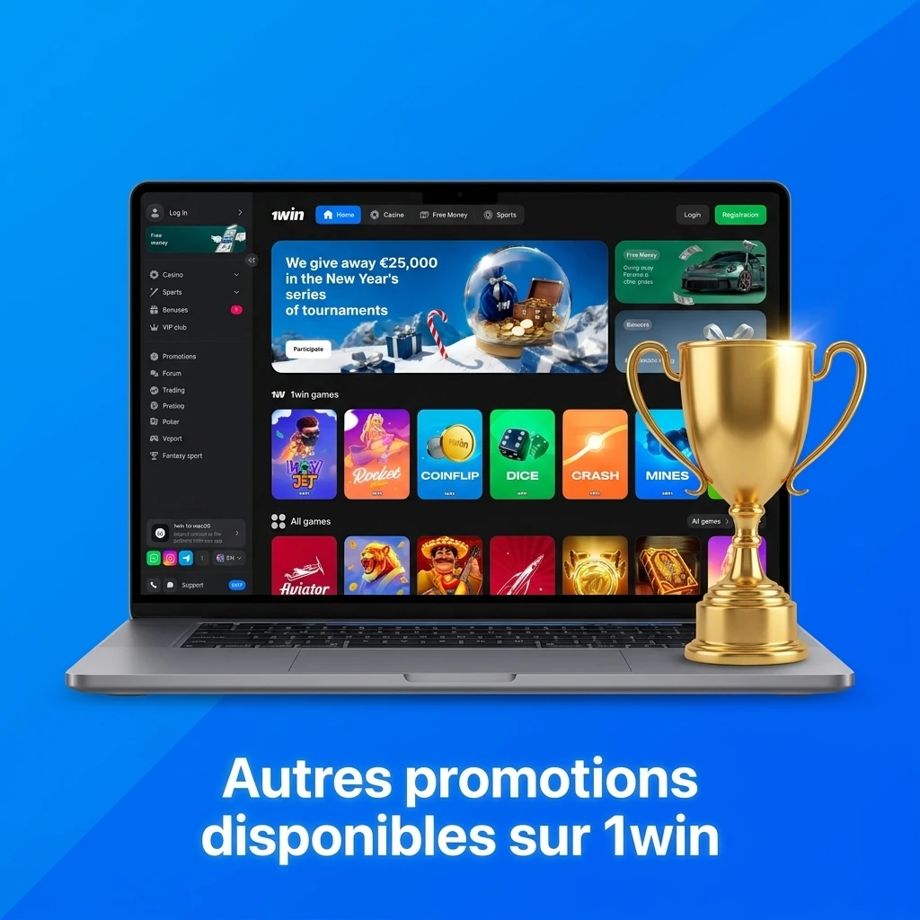 Promotions 1win : remboursement casino, bonus paris combinés, tours gratuits et programme de fidélité