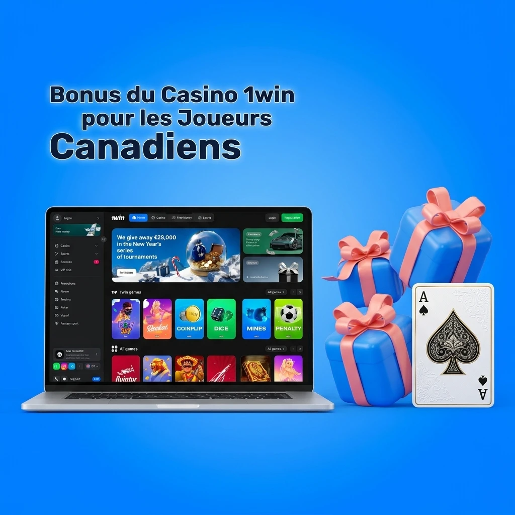 Bonus casino 1win pour joueurs canadiens : bienvenue, tours gratuits, remboursement et avantages VIP