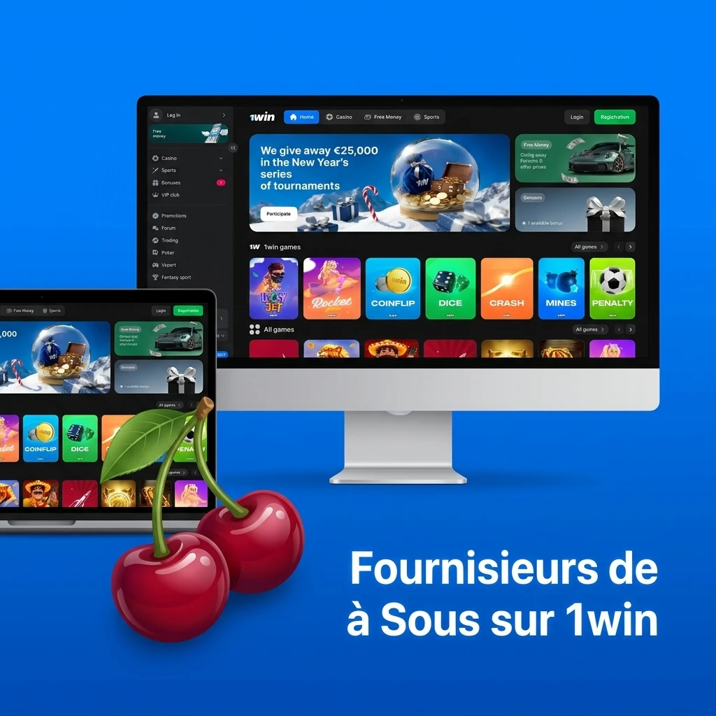 Logos des fournisseurs de machines à sous sur 1win : Pragmatic Play, NetEnt, Microgaming et plus encore