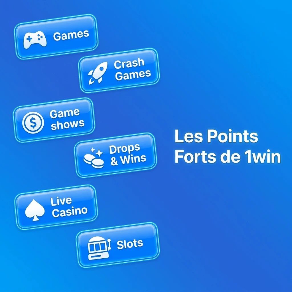 Points forts de 1win : cotes compétitives, bonus jusqu'à 3000 CAD, sécurité SSL et 40 sports disponibles