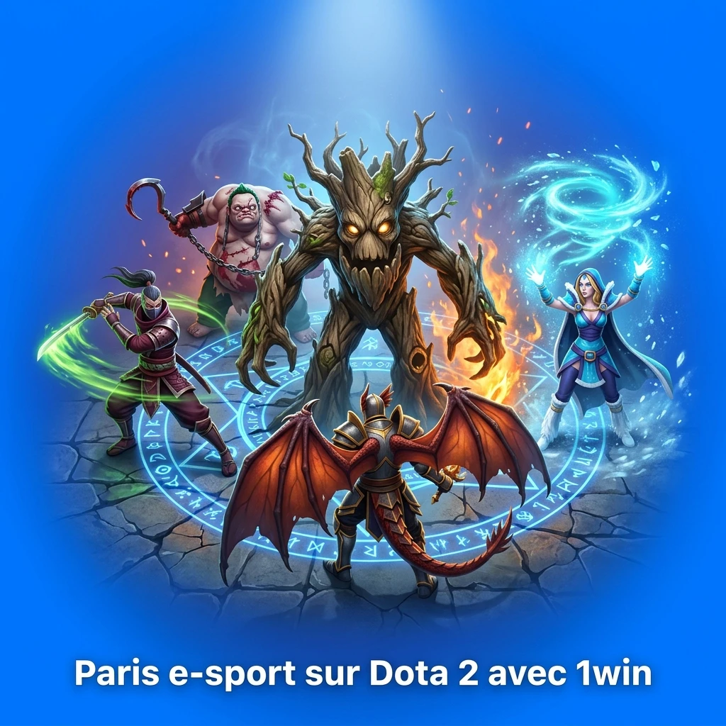 Paris e-sport Dota 2 sur 1win : matchs en direct, cotes en temps réel et tournois majeurs comme The International.