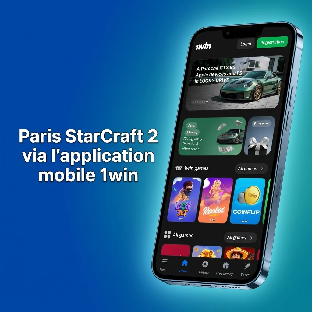 Application mobile 1win pour parier sur StarCraft II au Canada, disponible sur Android et iOS