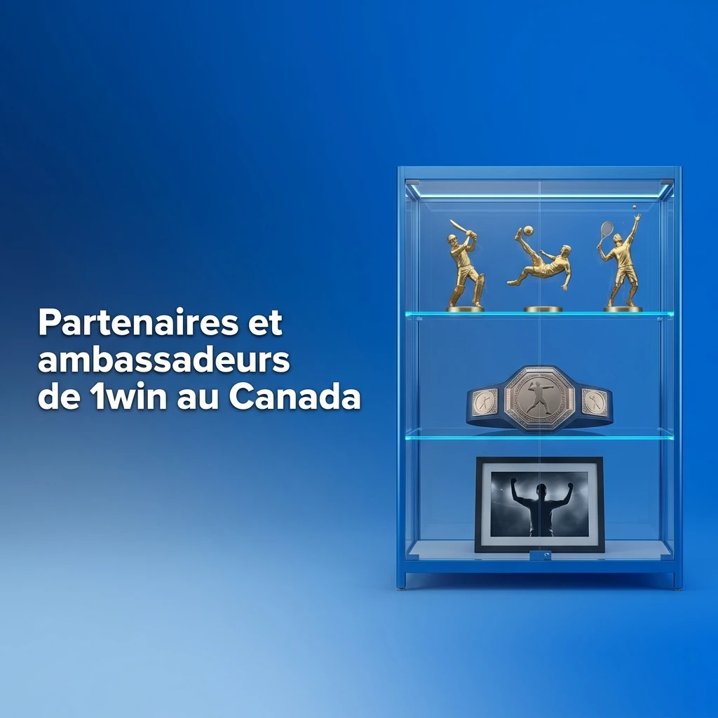 Partenaires et ambassadeurs 1win au Canada, dont Francis Ngannou, champion MMA et ex-ceinture UFC poids lourds