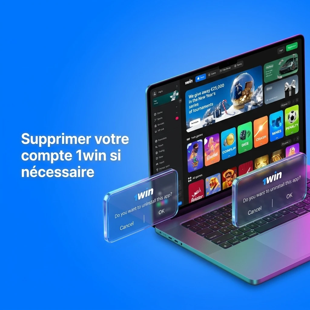Suppression d'un compte 1win via les paramètres de profil ou le service d'assistance en ligne